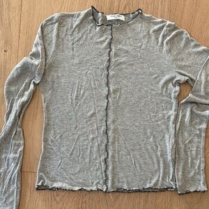 Project Social Gray Long Sleeve Top Large